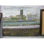 John Jones (Rotherham Artist), Sheffield, acrylic on canvas, 40 x 50cm, signed lower right.