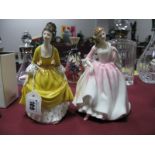 Royal Doulton Figurines 'Coralie' HN2307, Tender Moment' HN3303 (2)