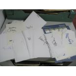 Autographs - All unverified, Botham Willis, Engineer, Atherton, Benaud, Holding, C.Lloyd, Akram,