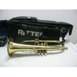 Amati kraslice Czech Made Flugle brass Instrument, numbered 596795, in soft case.