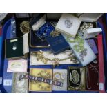 A Mixed Lot of Assorted Costume Jewellery, including beads, micromosaic panel bracelet, Jewelcraft