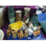 Scheurich, Amano and other German Vases, Hornsea fauna jug, Beswick zebra posy, Sylvac, Pendelfin,