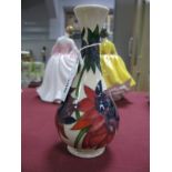 A Moorcroft Ruby Red Vase, shape 80/6, 16.5cm high.