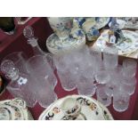 Whitefriars Style Ships Decanter, whisky decanter, drinking glasses, etc:- One Box