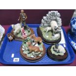 Border Fine Arts Figure "10. O Clock Break", (with certificate) and three others:- One Tray