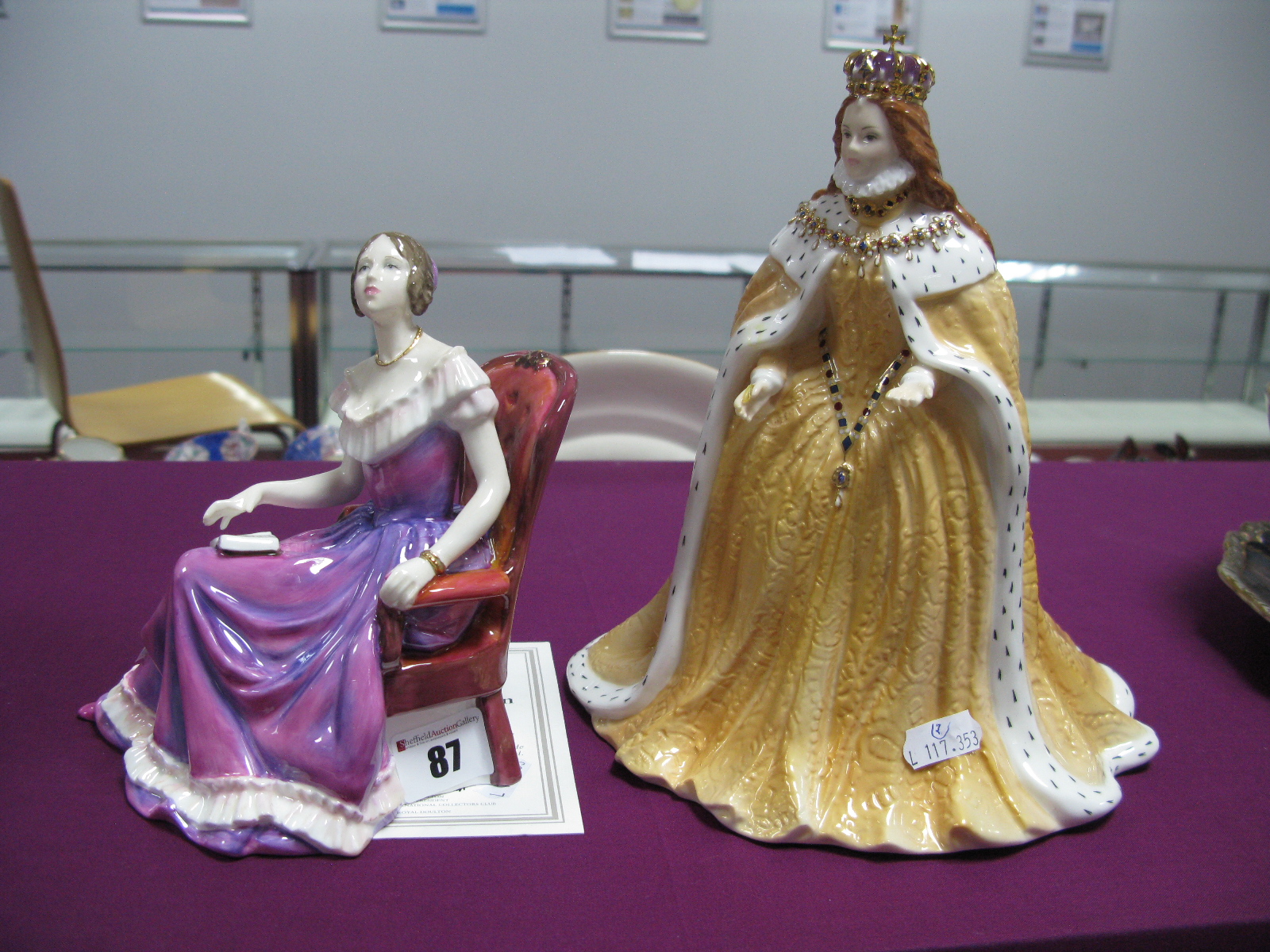 A Royal Worcester Figure Queen Elizabeth I in Coronation Robes, CW 699; Royal Doulton 'The Young