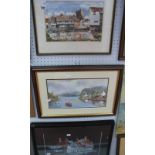 Chris Chapman, 'Tewkesbury', pastel, 28 x 38cm, signed lower right, J. E. Griffiths, Tudor houses by