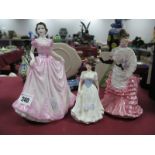 Royal Doulton Figurines 'Hope' HN 4097, L'Ambiteuse HN 3359 and Melody HN 4117. (3)