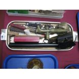 Horn Handled and Other Penknives, cheroot holder in case, pince-nez in case, Salter balance