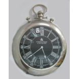 A Large Wall Clock, as a pocket watch.