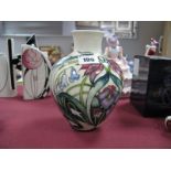 A Moorcroft Sorrow and Laughter Vase, shape 265/7, limited edition 6/60, signed by designer Nicola