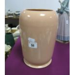 Susie Cooper Pottery Vase, in salmon pink, with ropetwist base, impressed Susie Cooper reference