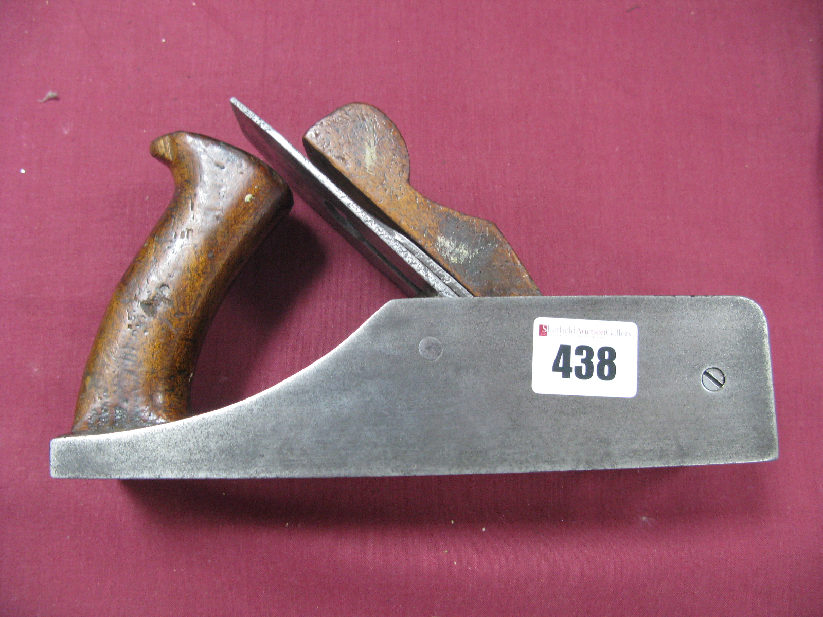 A Steel and Mahogany Infill Plane, stamped C. B. Nixon.