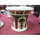 Royal Crown Derby 1128 Imari Vase, with fanned rim, XXXIX approximately 12cm tall, first quality.