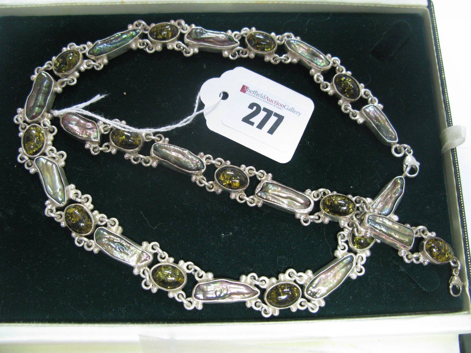 Kaz Anne Jewellery Necklace and Matching Bracelet, boxed.