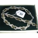 Kaz Anne Jewellery Necklace and Matching Bracelet, boxed.