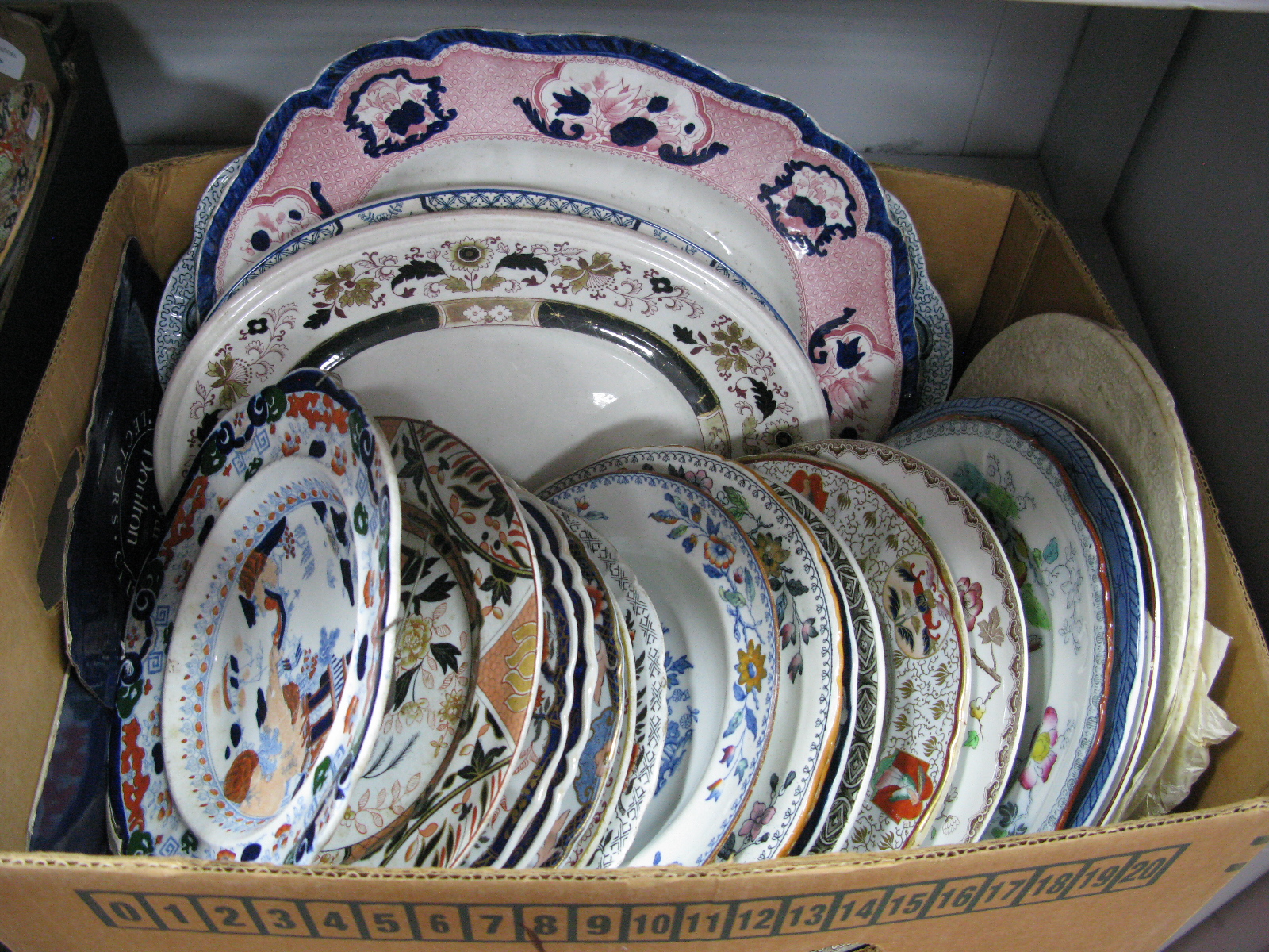 Meakin, Wood, Stone, Ashworth Meat Plates, Mason's and Other Table Plates:- One Box