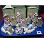 Ten Royal Doulton 'Brambly Hedge' Models, Mr Saltapple x 2, Primrose Woodmouse x 2, Lady Woodmouse x