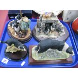 Border Fine Arts Figure "A Long Day Ahead"; three others:- One Tray