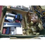 A Quantity of Ring and Necklace Boxes/Cases; together with a copper kettle, brass letter box, cast