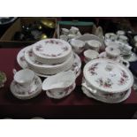 A Royal Albert 'Lavender Rose' Six Setting Tea And Dinner Service, including side plates, oval