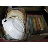 Spode, Imari, Thun and Other Plates, books:- Two Boxes