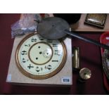 A XIX Century Twin Weight Driven Clock, ivorine chapter ring, Arabic numerals, in later formica