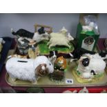 Beswick Figure Shepherd Sheepdog, sheepdog and calf; Border Fine Arts Country Kitchen ware, etc:-