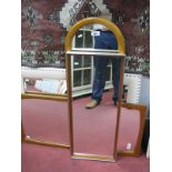 A Modern Rectangular Bevelled Wall Mirror, in beaded frame, 49 x 74cm, three further mirrors and a