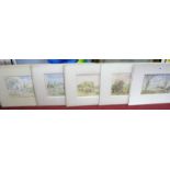 Vernon Wethered 1865 - 1952 Watercolours of England; 1. Near Bedford signed lower right 19440-2, 2.