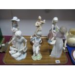 Two Nao Figurines, Tenegra, Leonardo, Torralba and other figures, (6):- One Tray