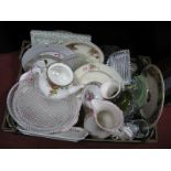 Maling Plate, jug and bowl, glassware etc:- One Box