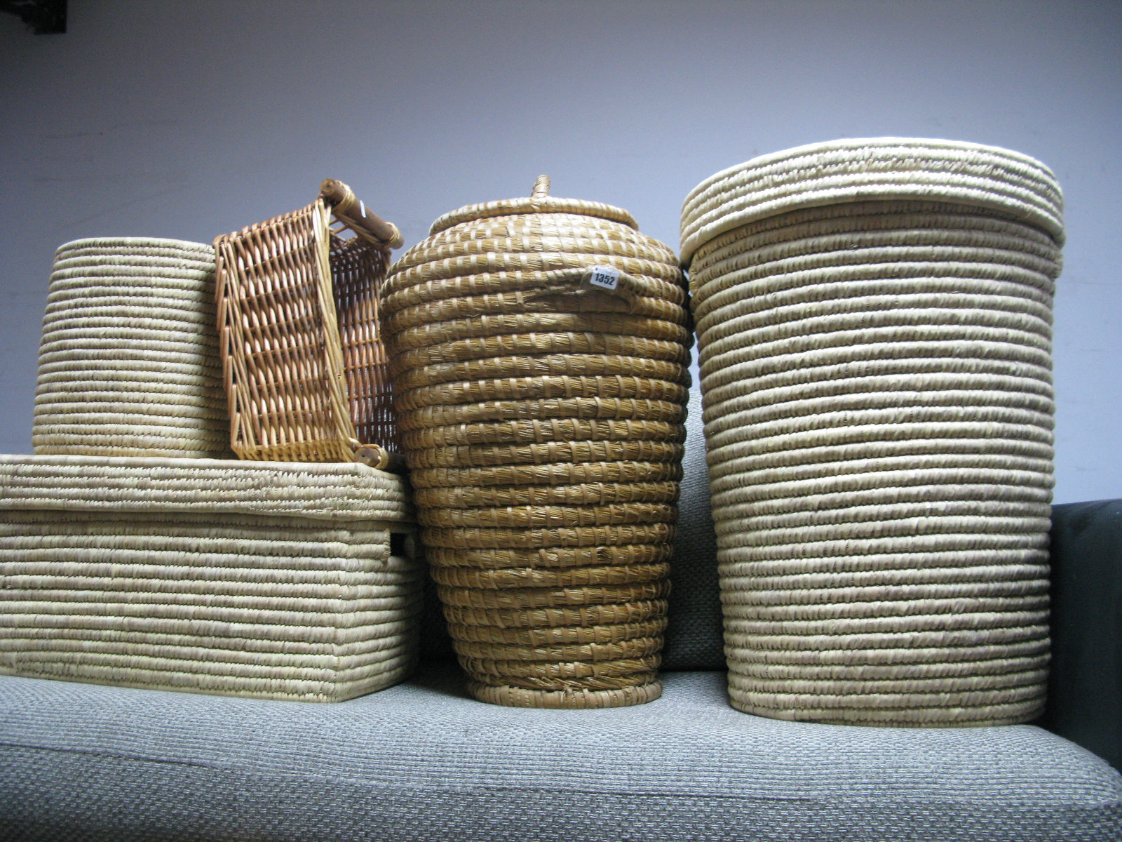 Ali Baba Basket; together with other baskets. (5)