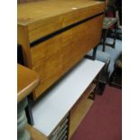 1960's Style Teak Cabinet, with a full front, on ebonised supports.