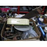 Shoe Last, tools, scales and weights:- One Box