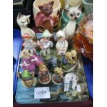 Four Hummel Figurines (One Damaged), plus others:- One Tray
