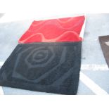 Belgian Made Auckland Rug, in black 120 x 160cm and Soho red rug. (2)