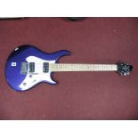 A Guvnor Electric Guitar, in purple, with a Westwood GX-15 amplifier. (2)