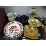 Three Coalport Dinner Plates, Murano ashtray, Winton fruit painted bon bon dish etc:- One Tray