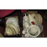 Blush Ivory Jardiniere, Sylvac waterlily vase, cream flower bowls and a collection of plates:- Two