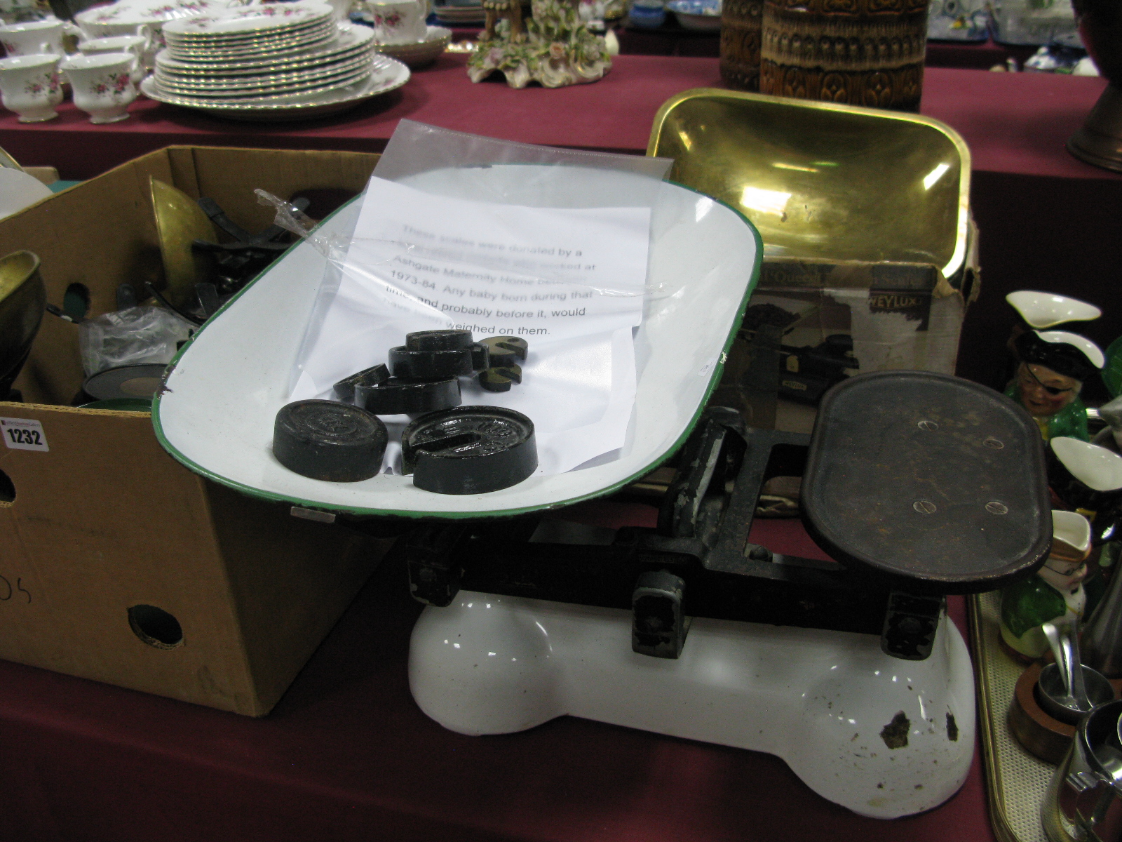 A Quantity of Scales and Weights, Including large Avery set.