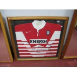 Rugby League-Wigan- Nike Player Shirt, circa 1995, bearing 'Energi' logo and many autographs in