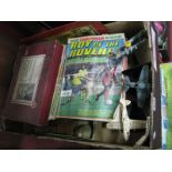 Toys and Comics, a Mickey Mouse board game, Sewells box of magic tricks, diecast planes, a boxed '