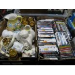 CD's, DVD's, Blu Ray, PC games, etc:- Two Boxes