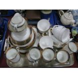 An Early XX Century Salon China 'Satsuma' Part Tea Service, ten cups, milk, sugar, two sandwich