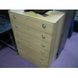 A Pine Effect Chest of Six Drawers, 75.5cm wide.