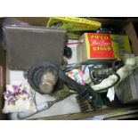 Ard Deco Hall Lamp, 'Rapid' marmalade cutter, Pifco stand, Japanese napkins etc:- One Box