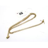 A 9ct Gold Fancy Link Necklace, of graduated design, to snap clasp.