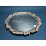 A Large Hallmarked Silver Salver, Elkington & Co, Birmingham 1924, of plain circular design,