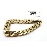 A Gent's 9ct Gold Curb Link Bracelet, of uniform design, to snap clasp.